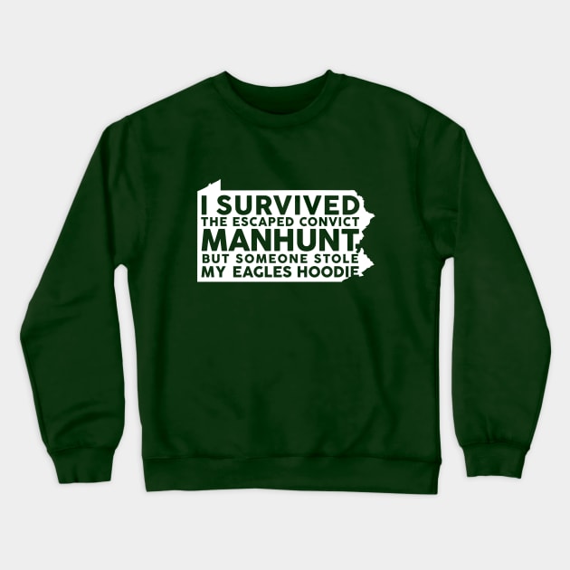 Someone Stole my Eagles Hoodie! Version 2 Crewneck Sweatshirt by Scott Derby Illustration